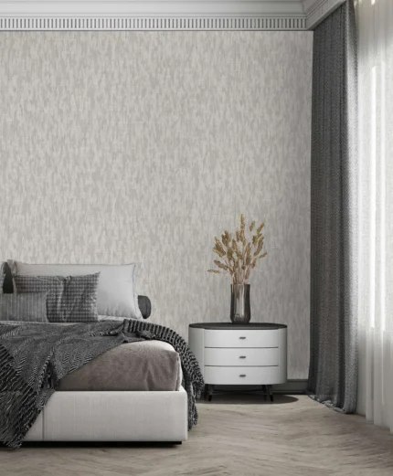 Gray Embossed Wallpaper – Understated Shimmer (24108-3)